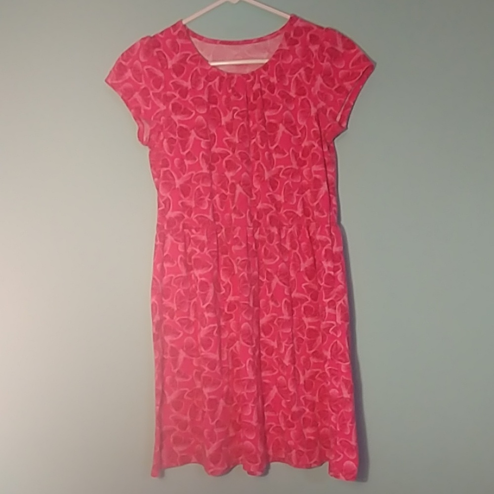 Pink butterfly dress